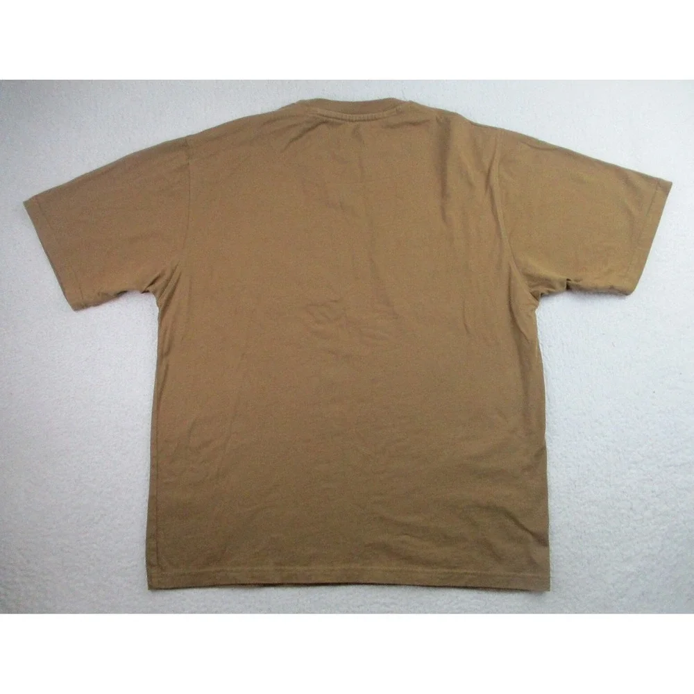 Ben Davis T‎ Shirt Mens Medium Brown Short Sleeve Monkey Pocket Logo Y2K Casual
